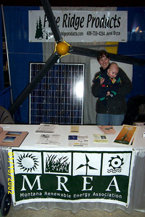 Jenni Bryce of Pine Ridge Products and her assistant staff a booth at the MAGIE (Montana Agricultural Industrial Exhibit) in Great Falls. (Pine Ridge photo) 