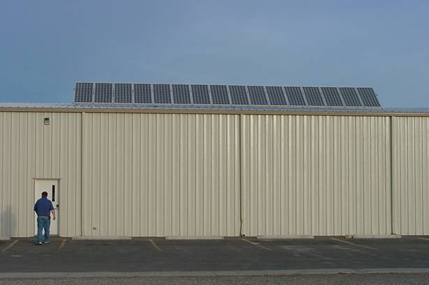 Photo of solar installation at West Helena Valley VFD