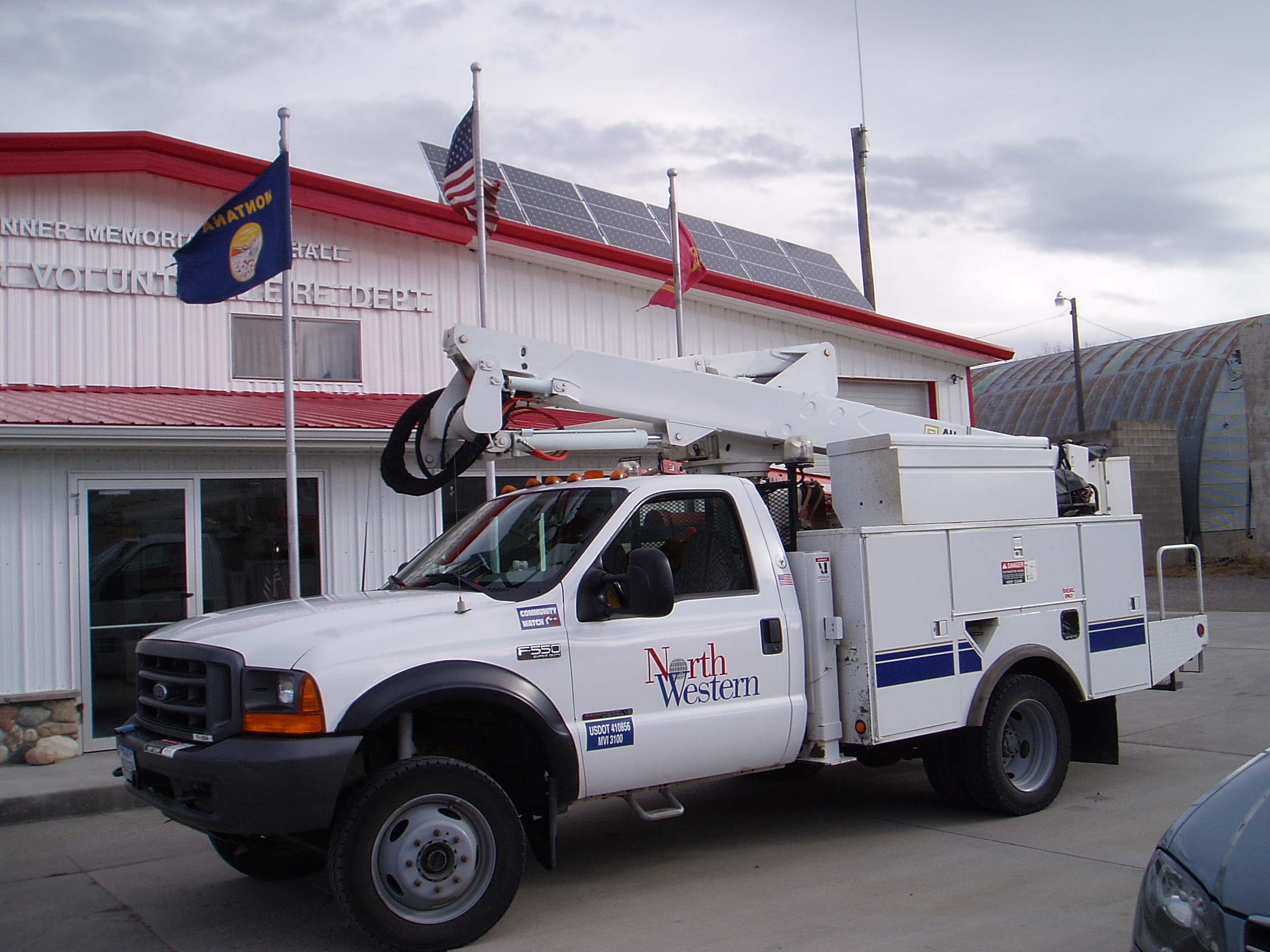 Photo of solar installation at Big Timber VFD