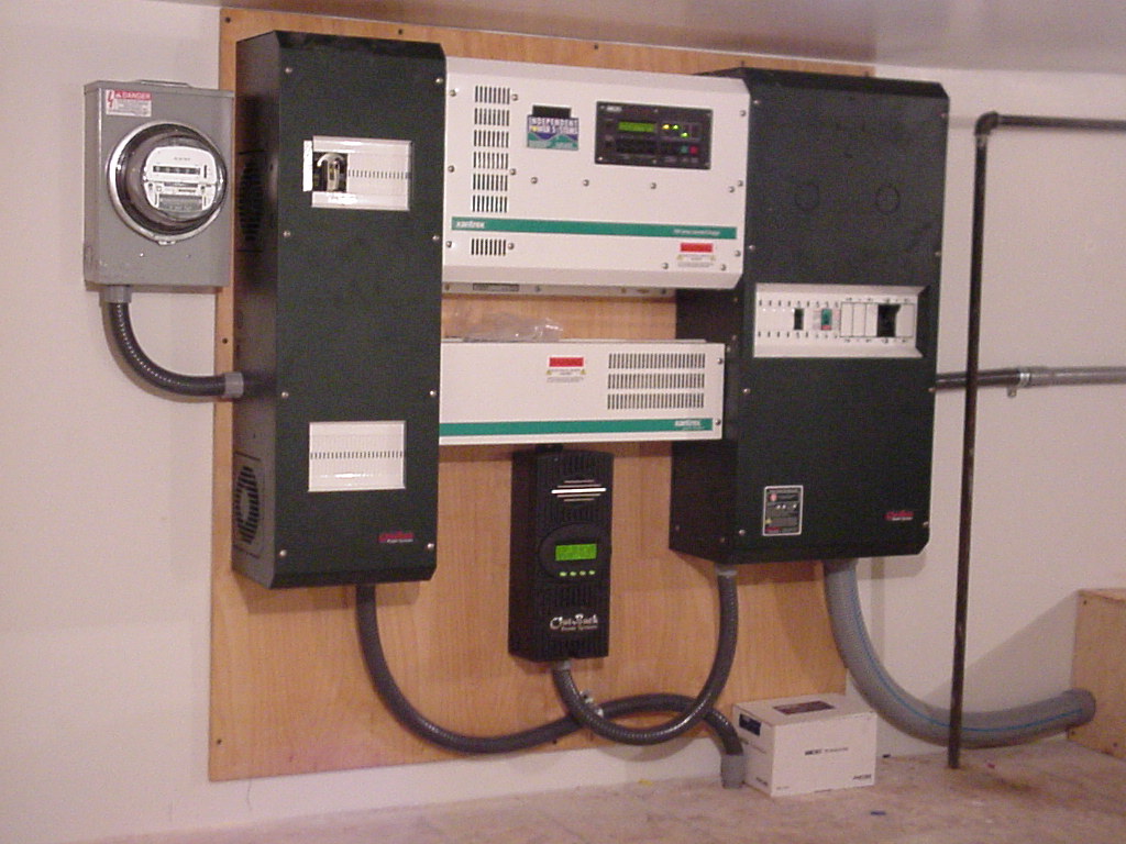 Photo of inverter on solar electric system installed at Elk Park VFD