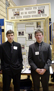 Award winners Dan Cox (left) and Cody Ford of North Toole County High School. (NCAT photo)