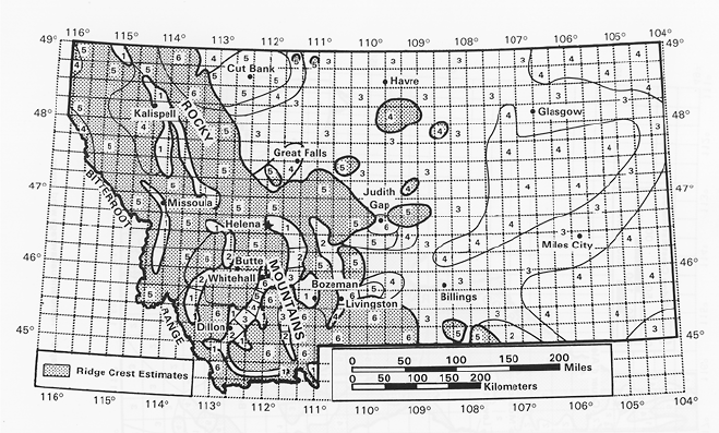 Montana - Wind Resource Map